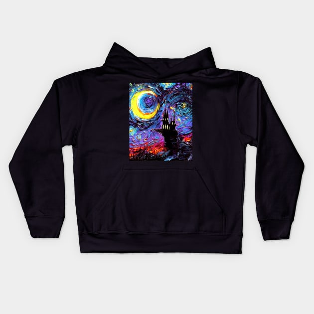 The Haunting of Van Gogh Kids Hoodie by sagittariusgallery